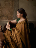 Dark Olive Green Kanchi Cotton Saree